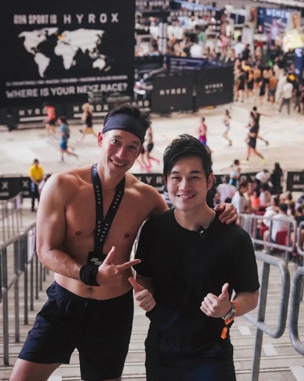 Preston at a HYROX fitness event